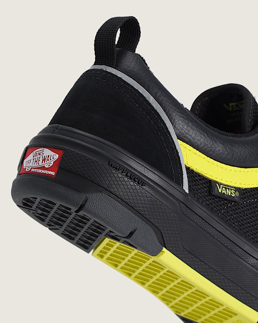 Skate Old Skool Wafflecup Shoe VANS Black  Lime Green ALT6