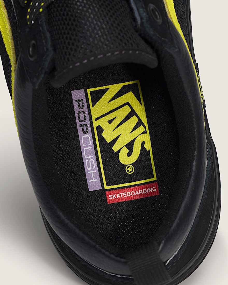 Skate Old Skool Wafflecup Shoe VANS Black  Lime Green ALT4