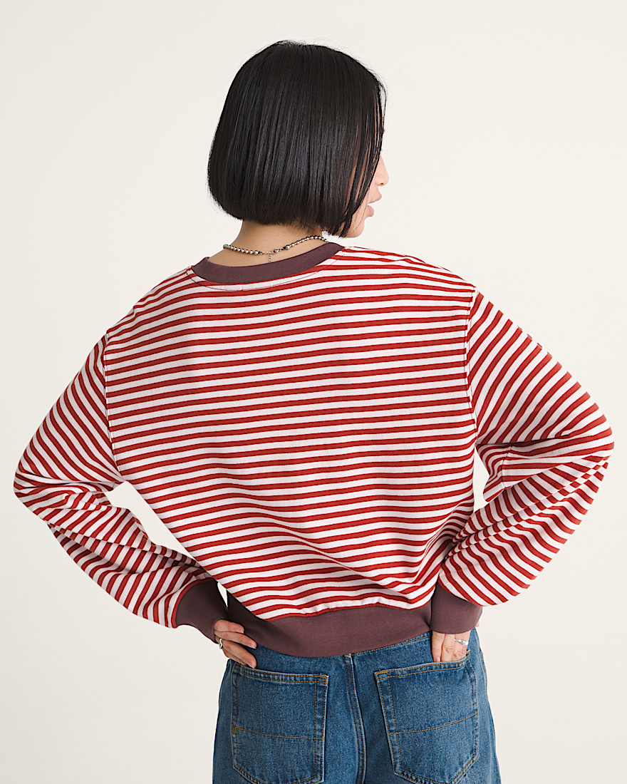 Molly Long Sleeve Henley VANS Pale Petal Pink Poppy Ember Red ALT3