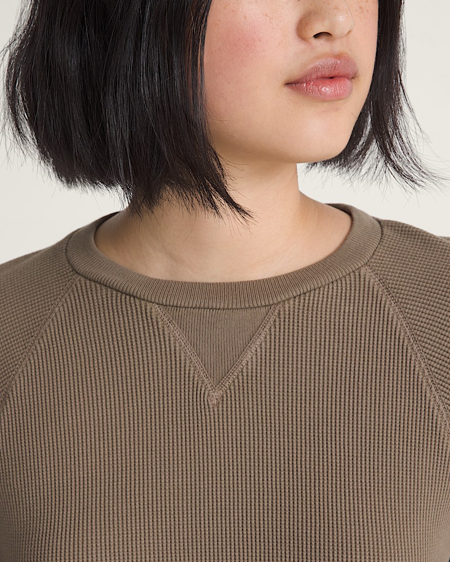 Cabrillo Long Sleeve Crew Sweatshirt VANS Bungee Cord Brown ALT2