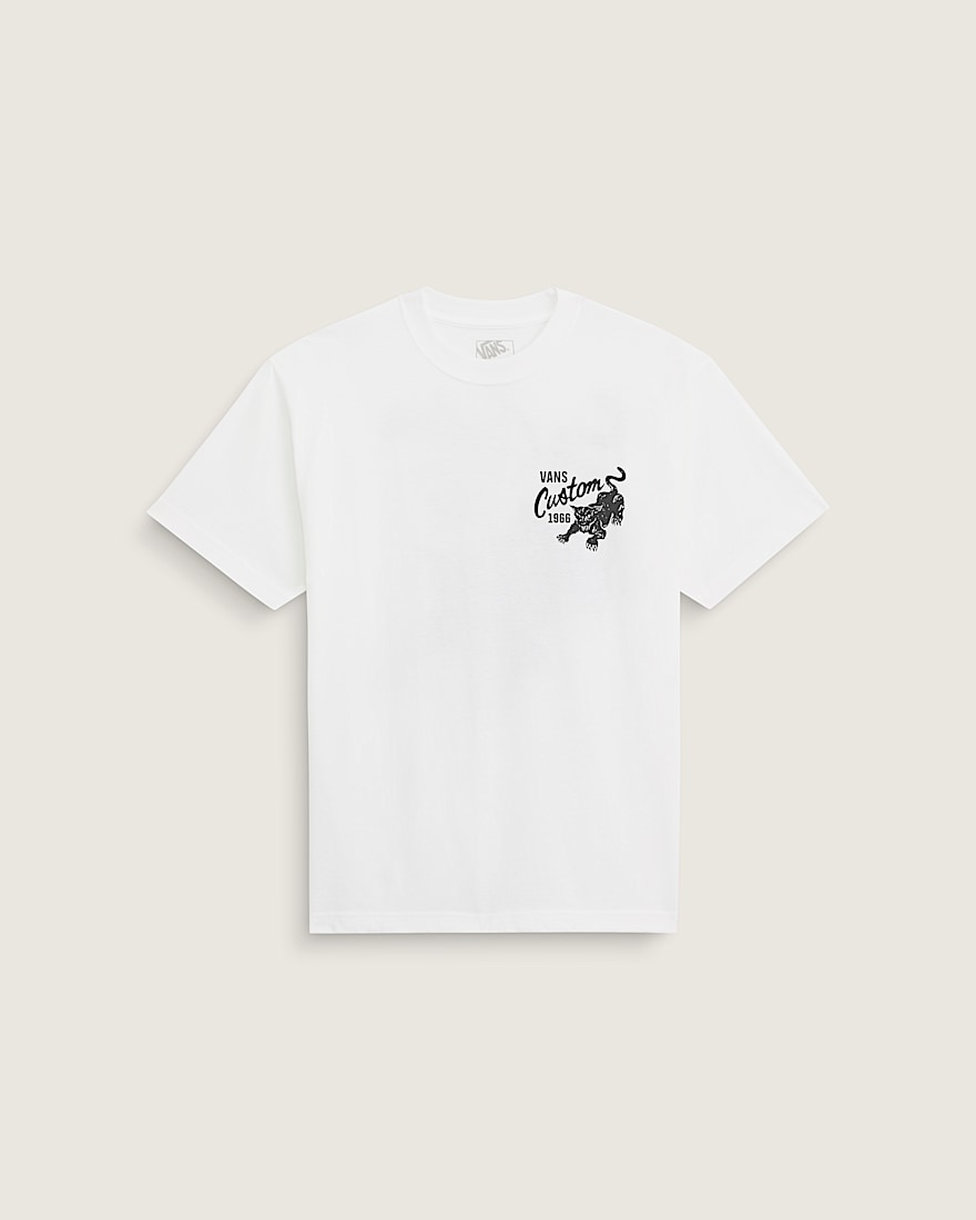 Custom Cat TShirt VANS White ALT1