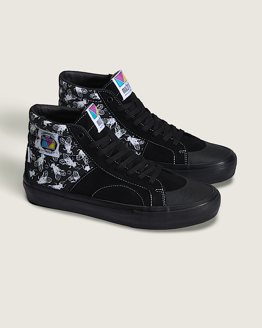 Van Doren Approved x Madrid Skateboards Skate Sk8Hi Shoe VANS Black White ALT1