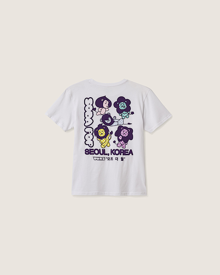 KPop Demon Hunters x Vans Little Kids Saja Friends TShirt VANS White HERO