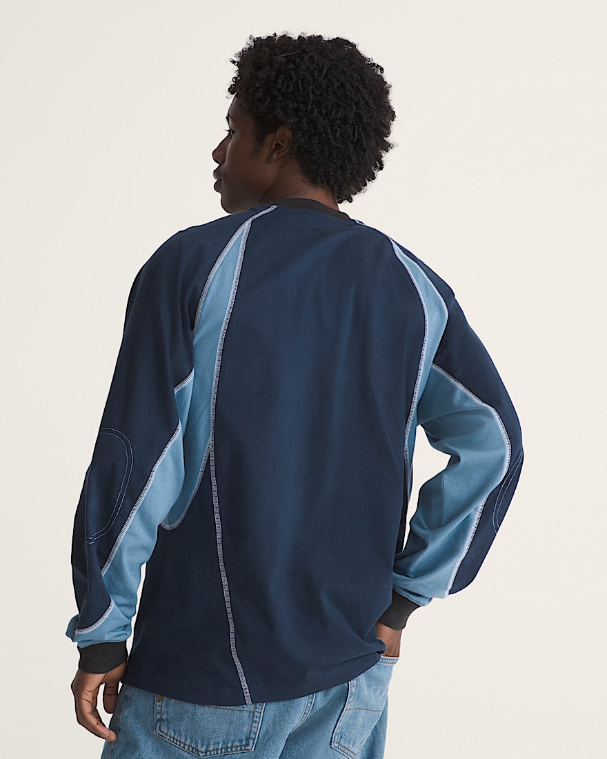 Retro Sport Long Sleeve TShirt VANS Dress Blues ALT1