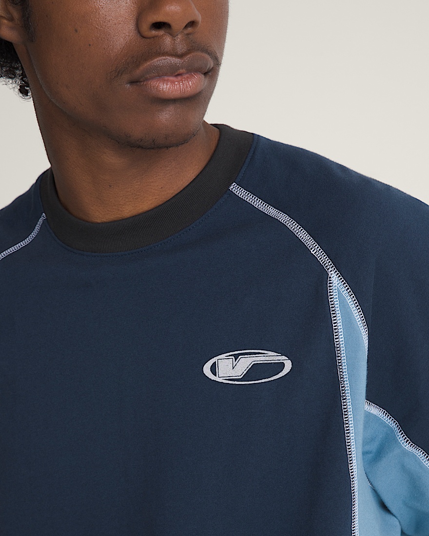 Retro Sport Long Sleeve TShirt VANS Dress Blues ALT2
