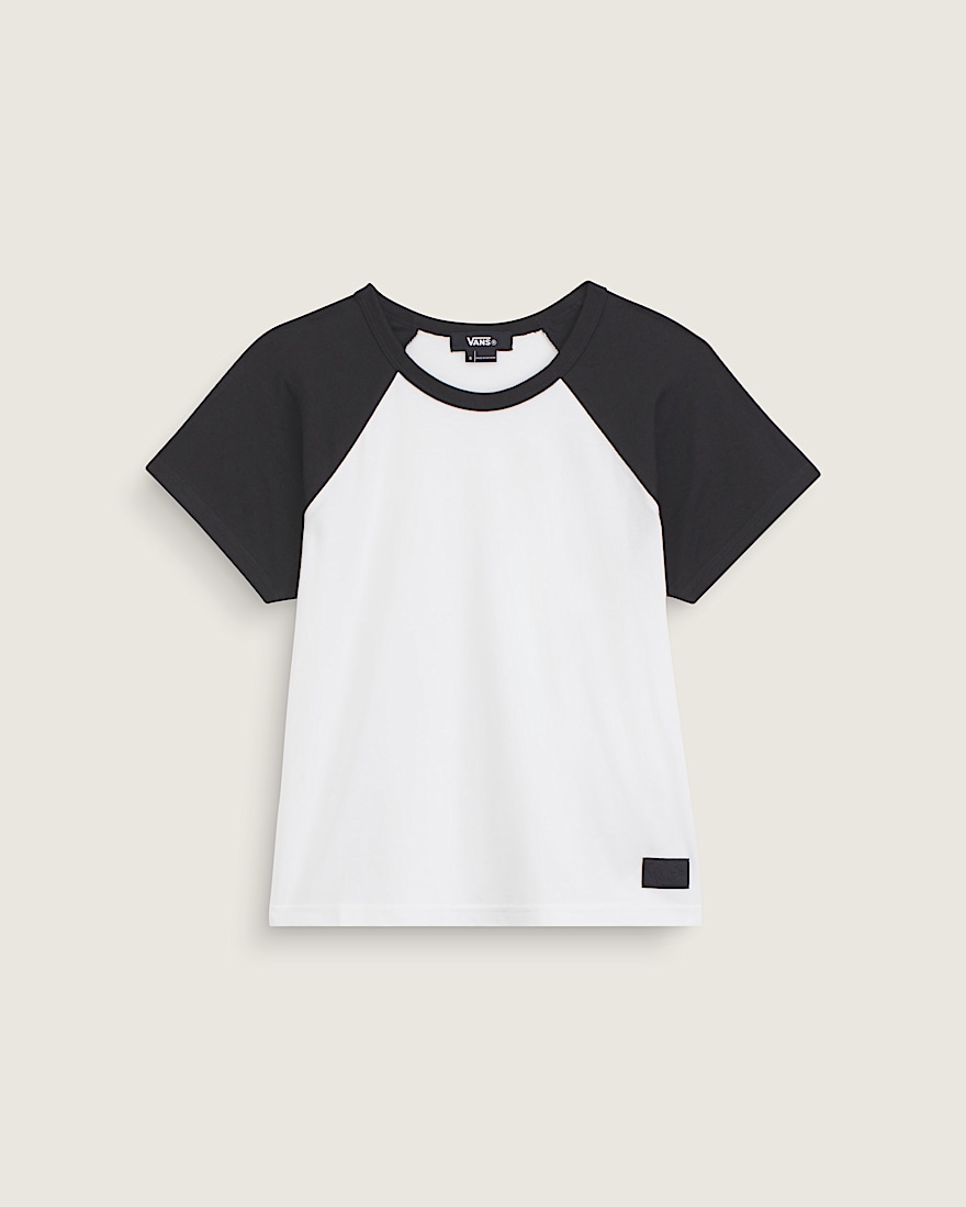 Gracie Raglan TShirt VANS White Black HERO