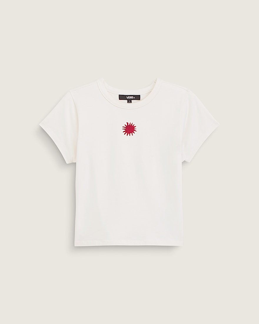 Embroidered Knit Shirt VANS Marshmallow White ALT3