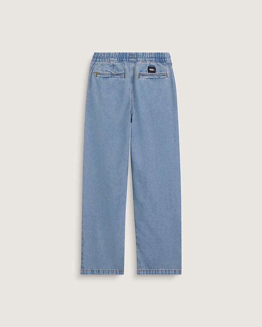 Kids Denim Range Elastic Waist Pants VANS Stonewash Blue ALT1