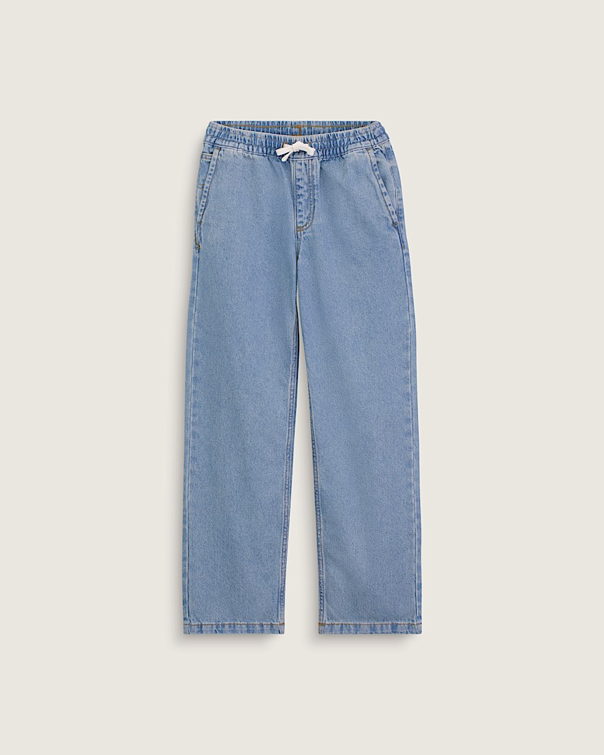 Kids Denim Range Elastic Waist Pants VANS Stonewash Blue HERO