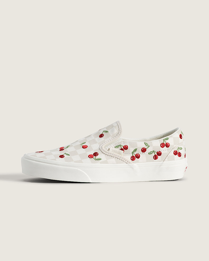 Classic SlipOn Checkerboard Shoe VANS Checkerboard Turtledove White  Marshmallow White HERO
