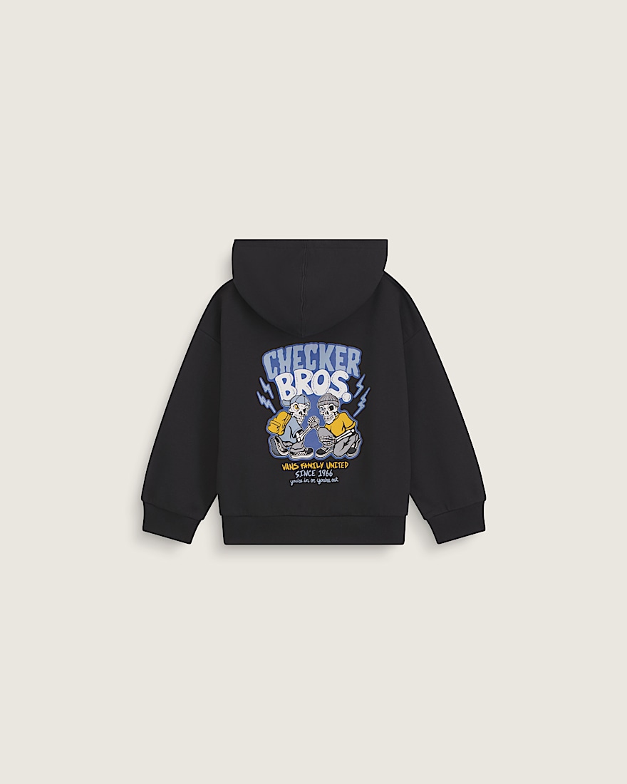 Little Kids Checker Bros Zip Hoodie Set VANS Black ALT2