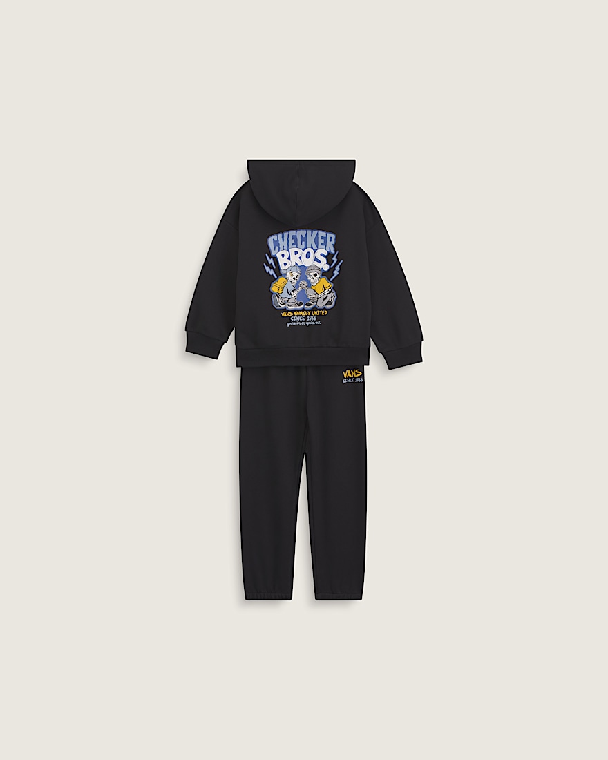Little Kids Checker Bros Zip Hoodie Set VANS Black HERO