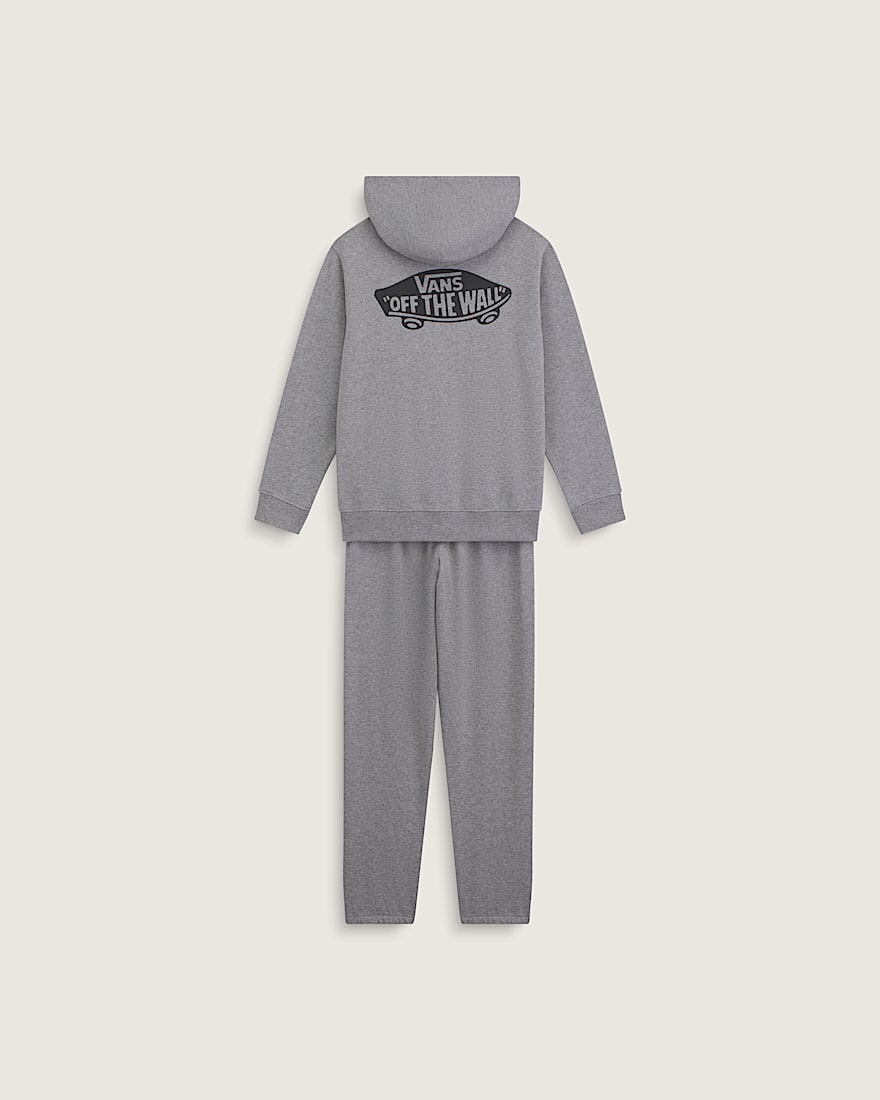 Kids Double Standard Zip Hoodie VANS Cement Heather Grey ALT1