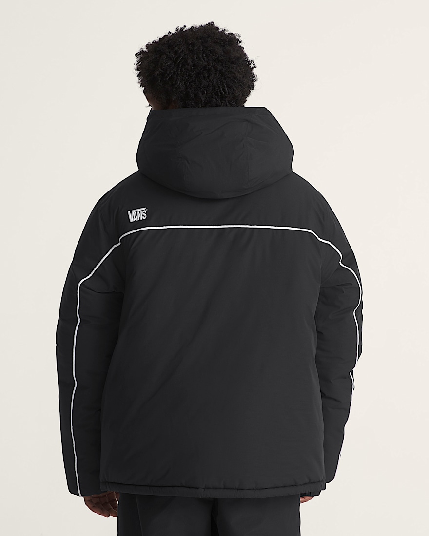 90s Big Block Hooded Puffer Jacket VANS Black ALT1