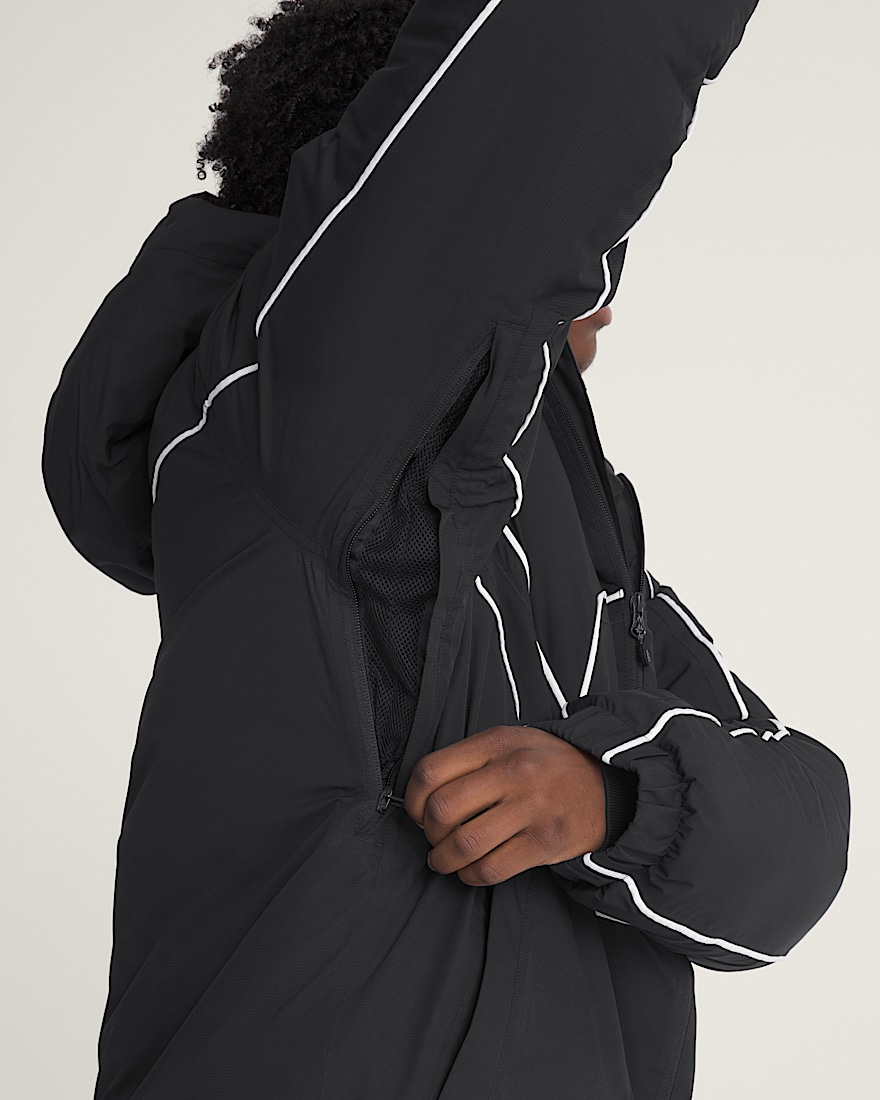 90s Big Block Hooded Puffer Jacket VANS Black ALT4