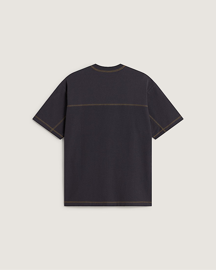 Contrast Stitch Loose Fit TShirt VANS Charcoal Grey ALT1