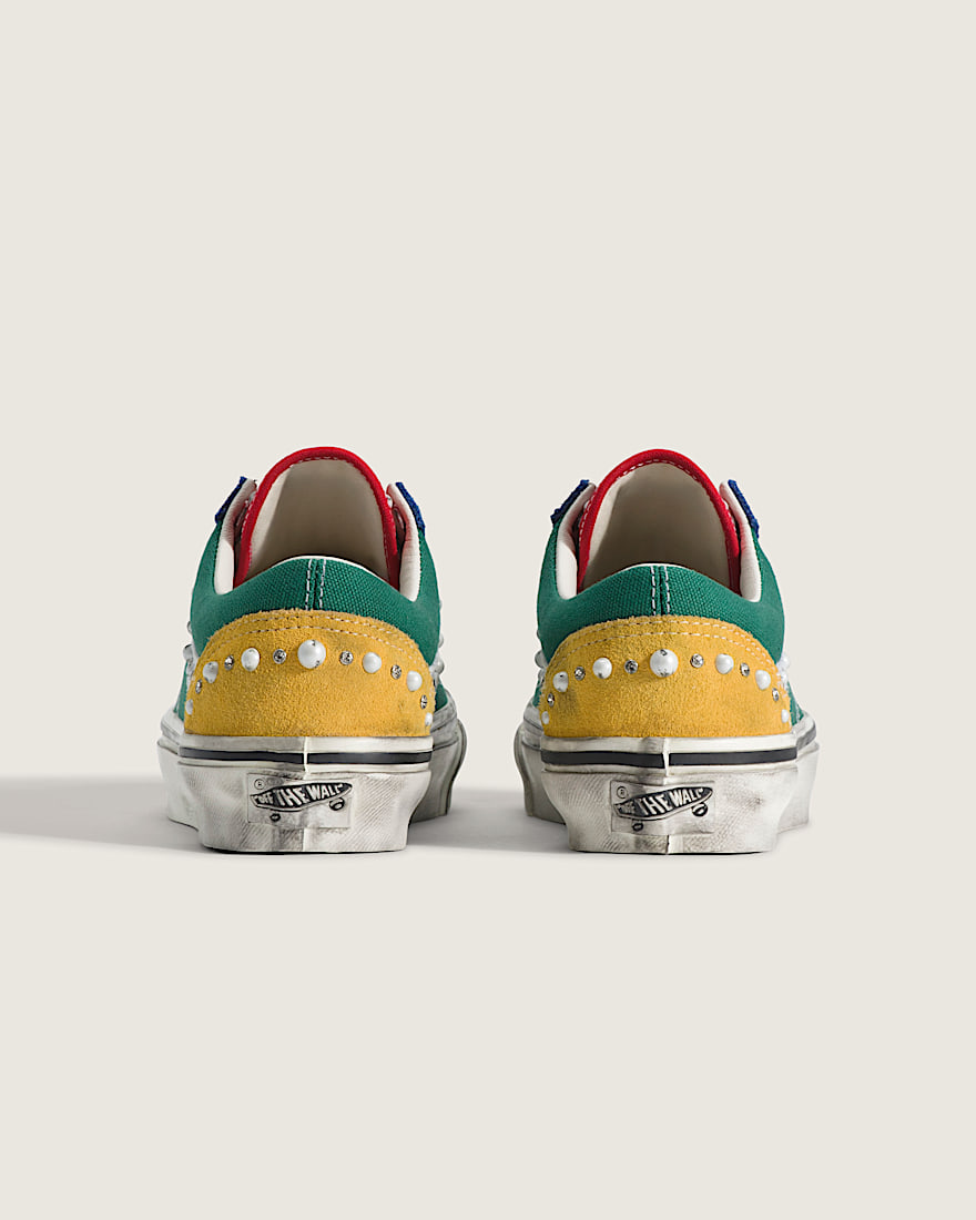 Big Kids Premium Old Skool 36 Shoe VANS Pearlized Yacht Club Green Multi ALT3
