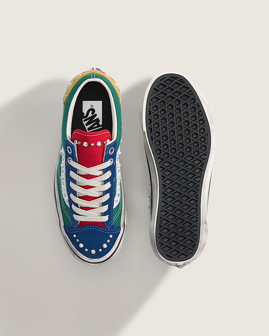 Big Kids Premium Old Skool 36 Shoe VANS Pearlized Yacht Club Green Multi ALT2