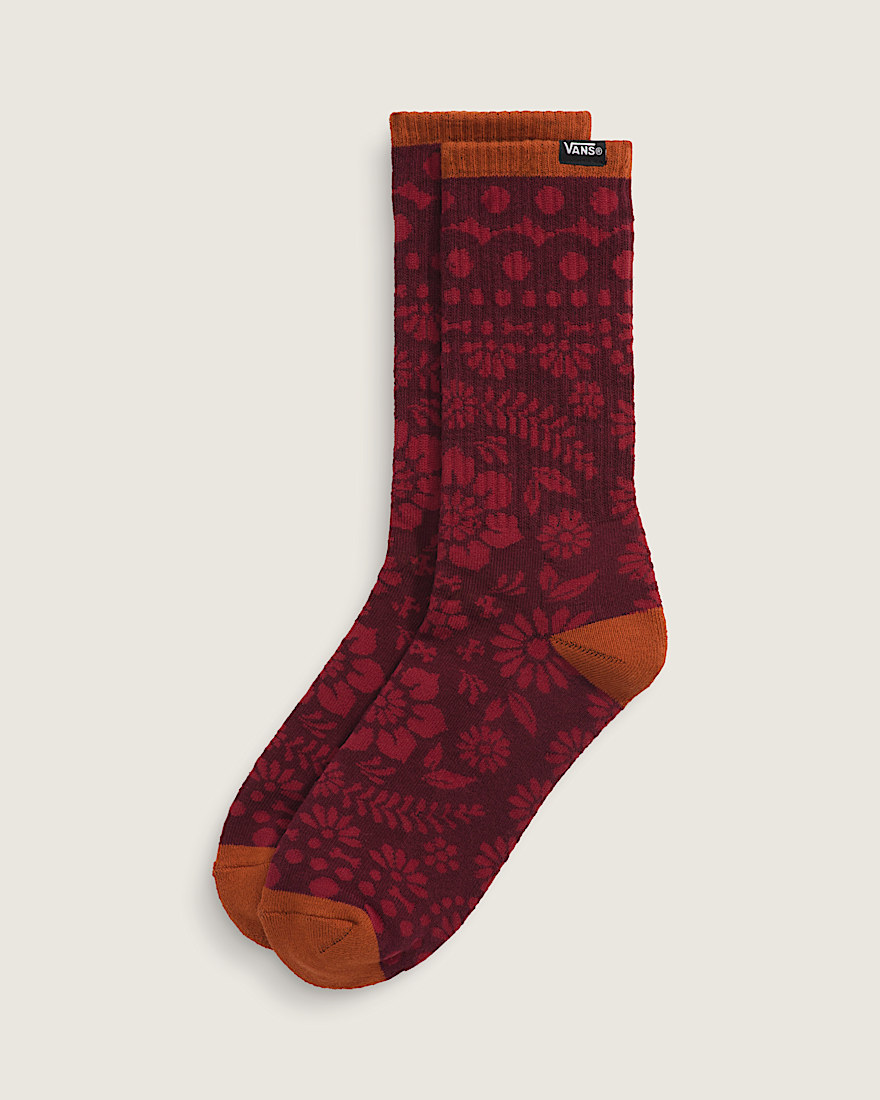 Papel Picado Crew Socks VANS Bordeaux Red HERO
