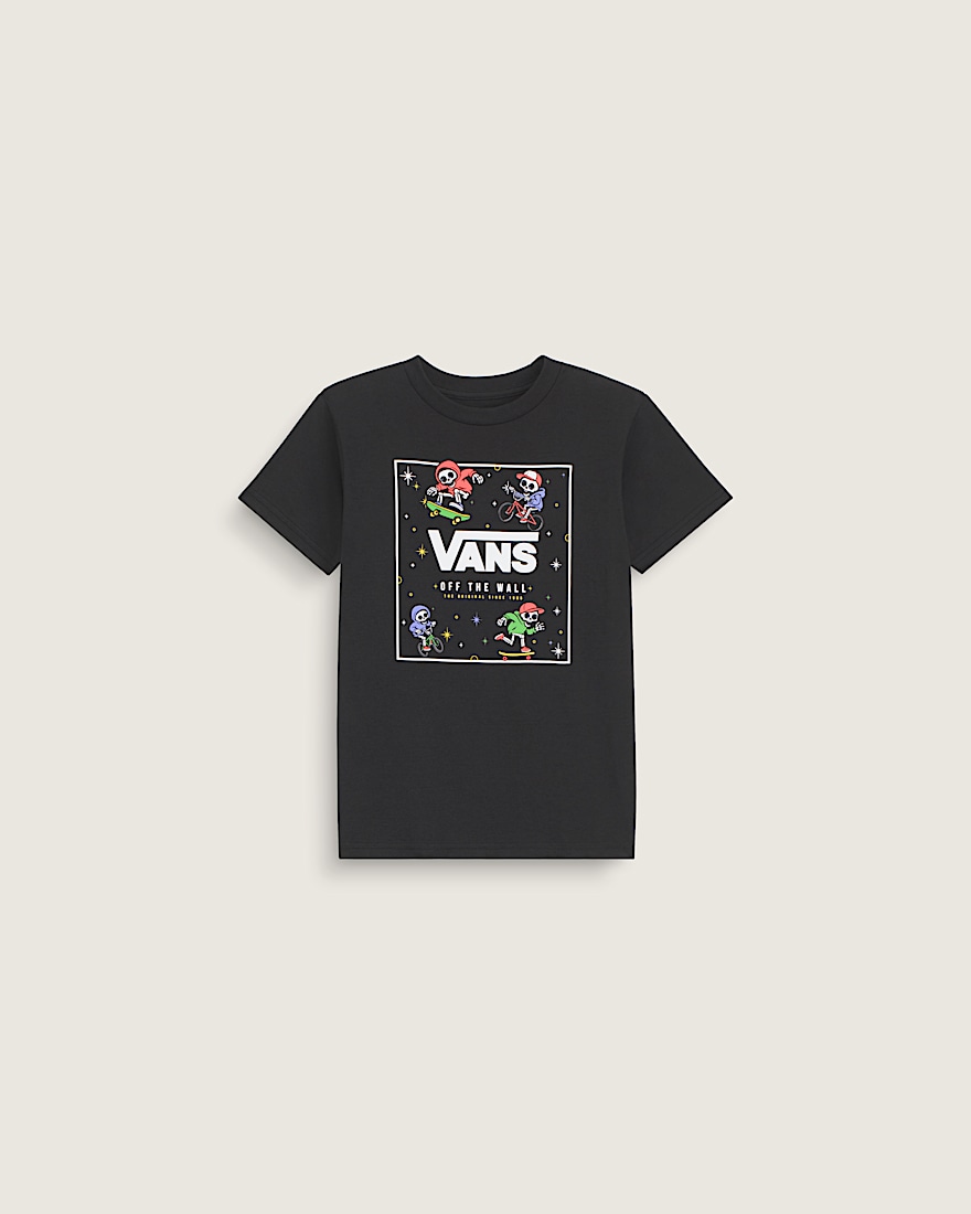 Little Kids Glow Bones TShirt VANS GlowintheDark Black HERO