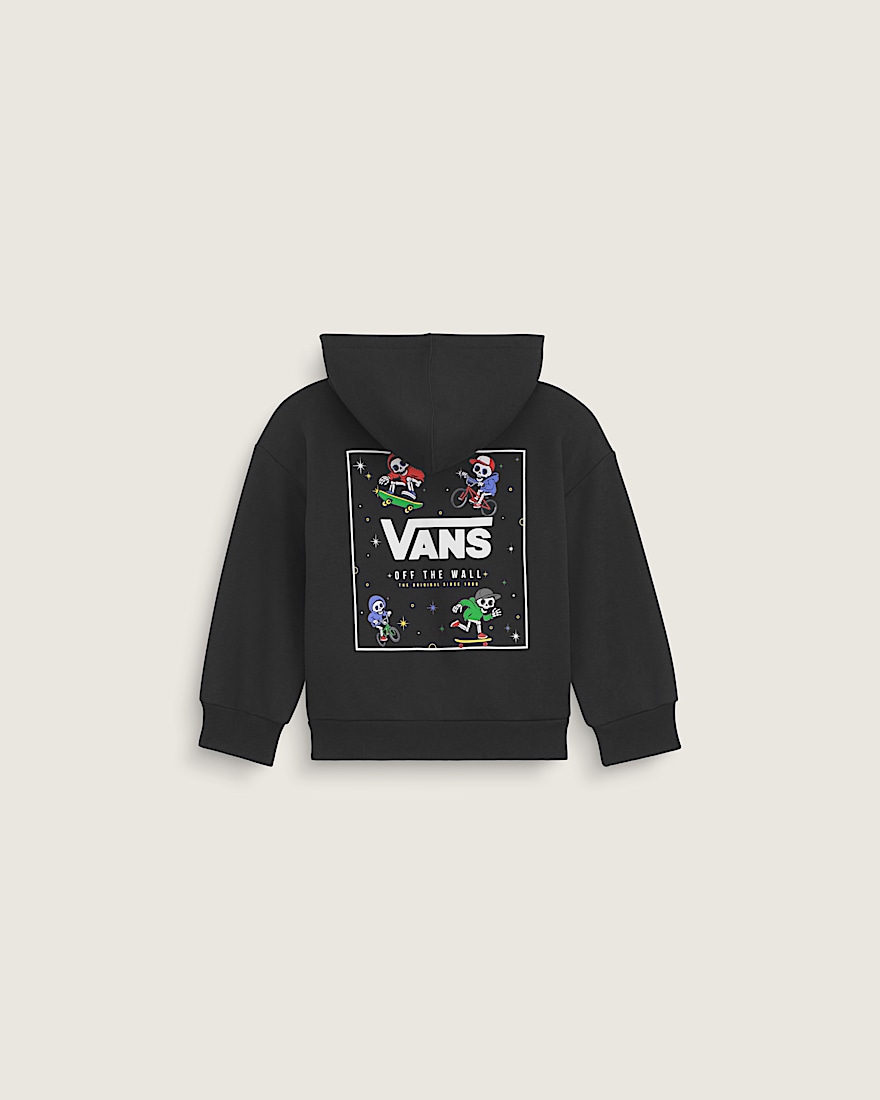 Little Kids Glow Bones Pullover Hoodie VANS GlowintheDark Black HERO