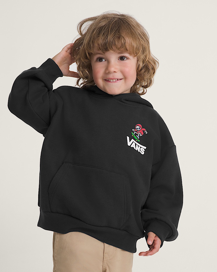 Little Kids Glow Bones Pullover Hoodie VANS GlowintheDark Black ALT3