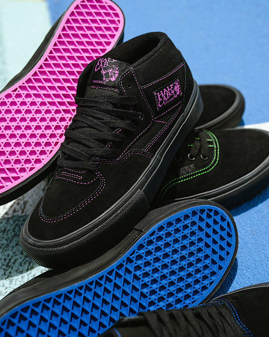 Skate Half Cab Shoe VANS Black Magenta Pink ALT7