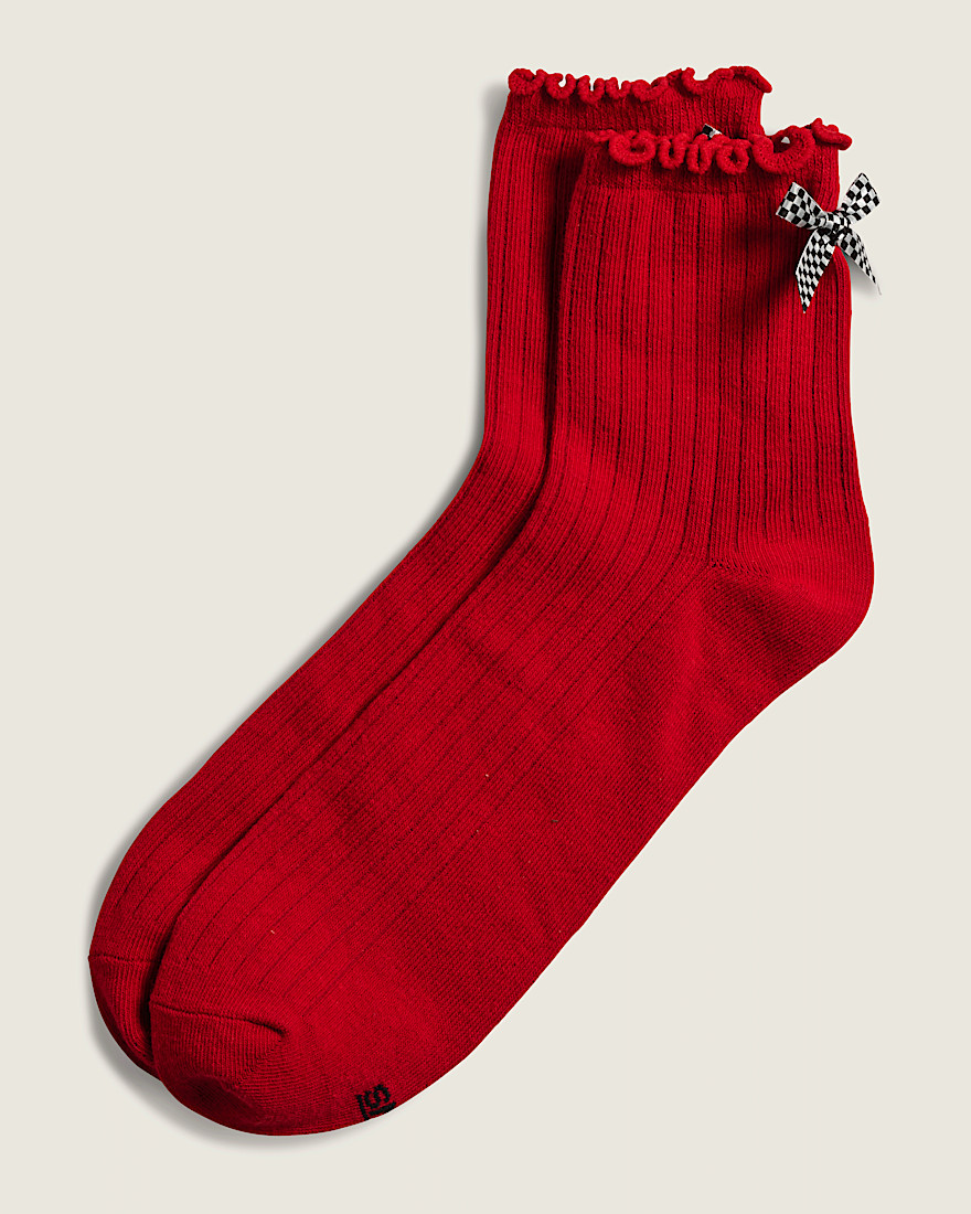 Bow Back Crew Socks VANS Racing Red HERO