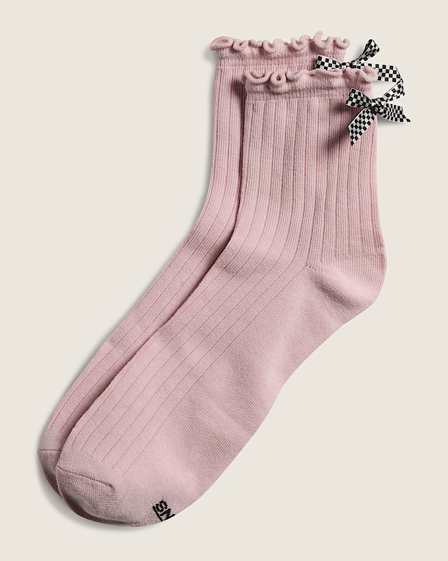 Bow Back Crew Socks VANS Pale Petal Pink HERO
