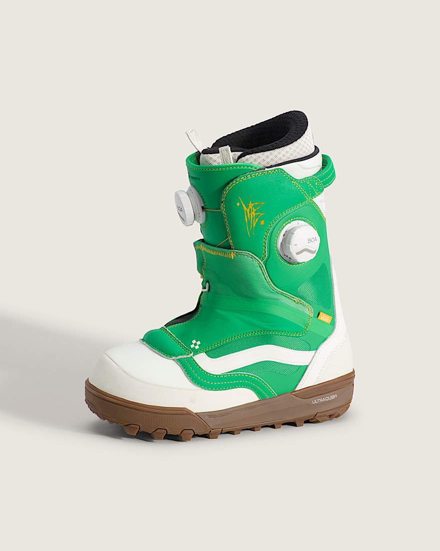Womens Progress Snowboard Boot VANS Green  Yellow HERO