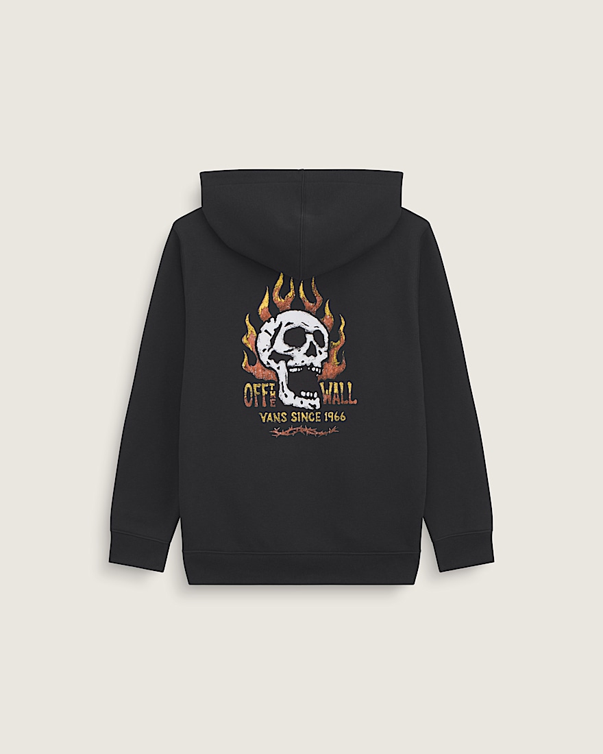 Kids Rebel Since 66 Full Zip Hoodie VANS Glowinthedark Black HERO