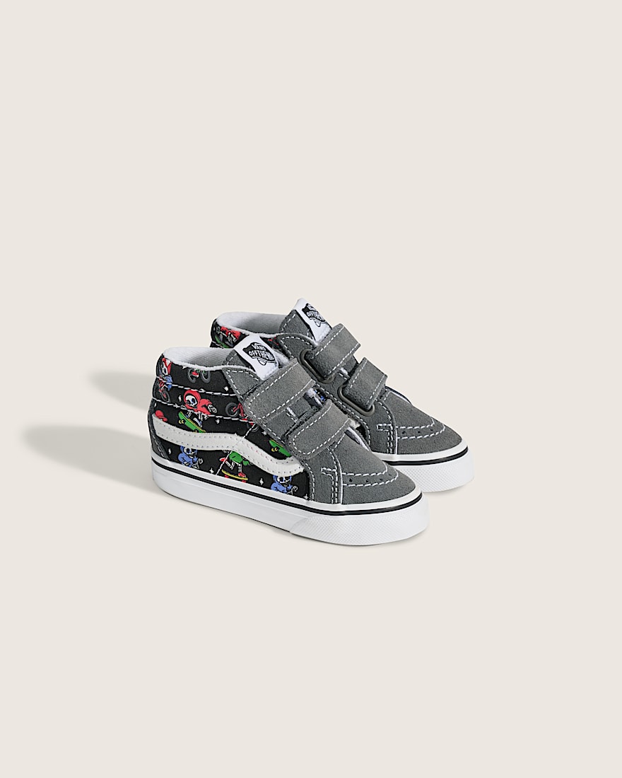 Toddler SK8Mid V Shoe VANS GlowintheDark Pewter Grey Black ALT1