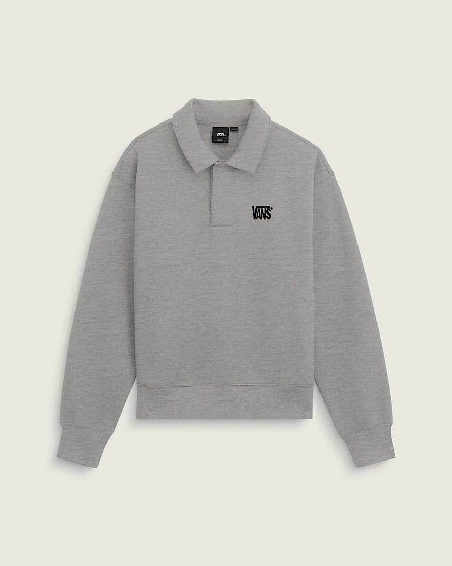 Polo Fleece Pullover VANS Cement Heather Grey HERO
