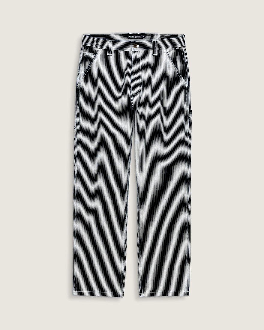 Drill Chore Carpenter Loose Striped Pants VANS Indigo Blue HERO