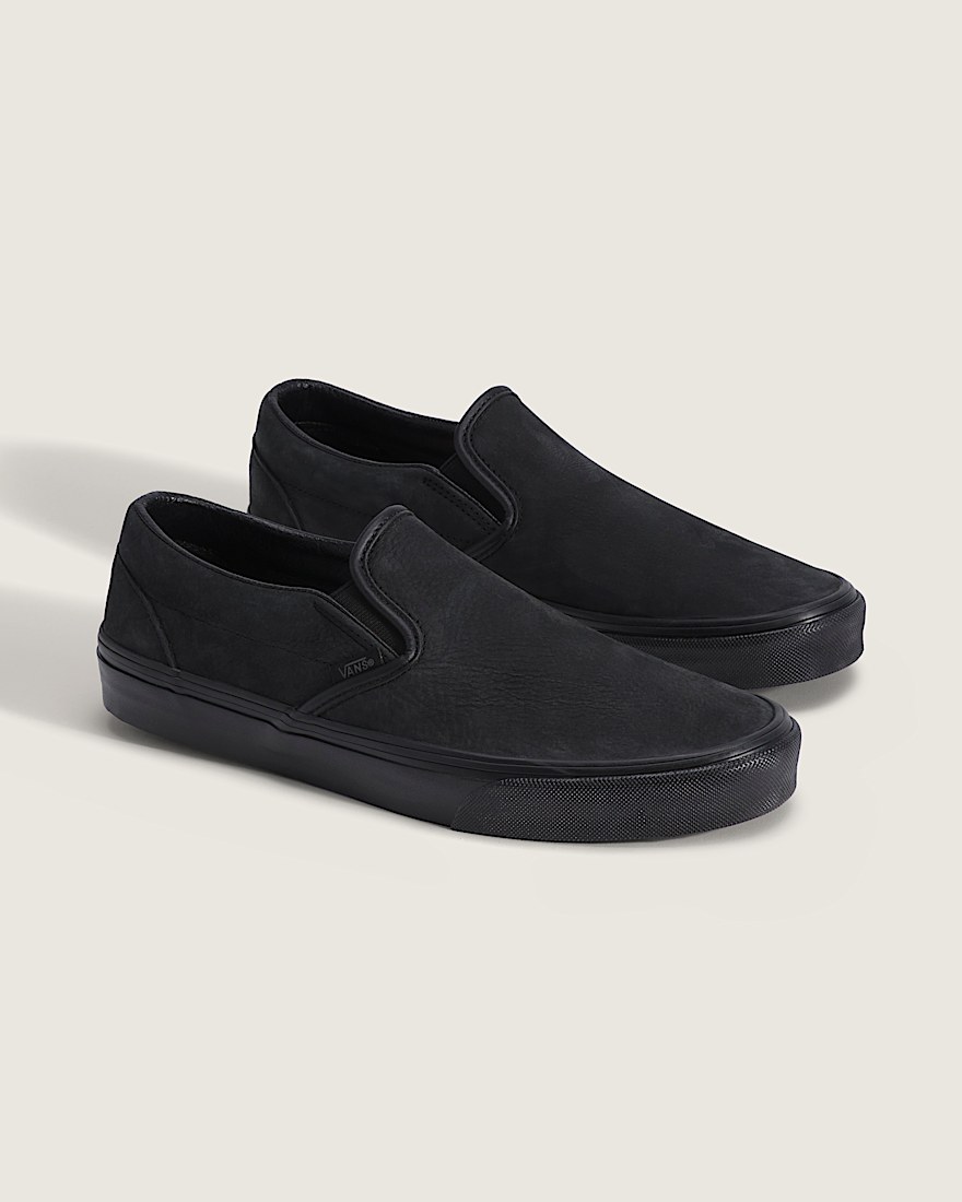 Classic SlipOn Shoe VANS Leather Black Black ALT1