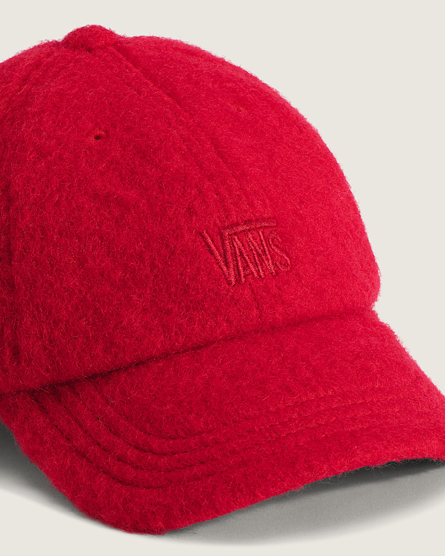 Woolly Curved Bill Jockey Hat VANS Racing Red ALT1