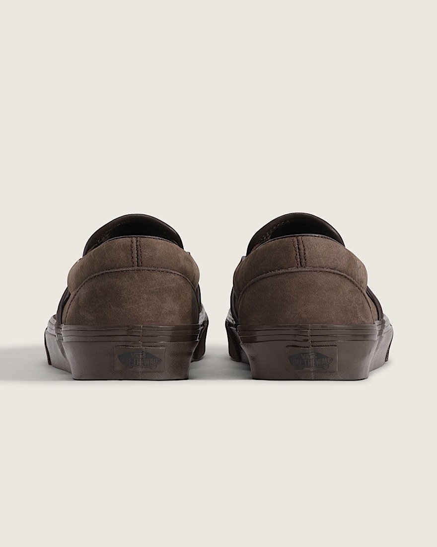 Classic SlipOn Shoe VANS Leather Brown Brown ALT3