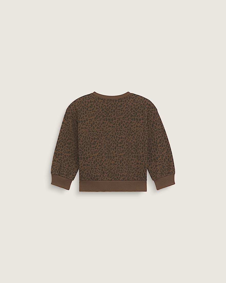 Little Kids Script Logo Crew VANS Vintage Cocoa Brown ALT1