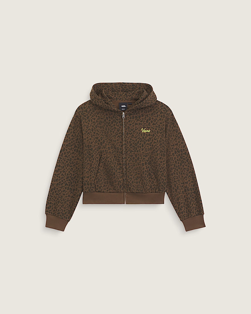 Script Logo Full Zip VANS Vintage Cocoa Brown HERO