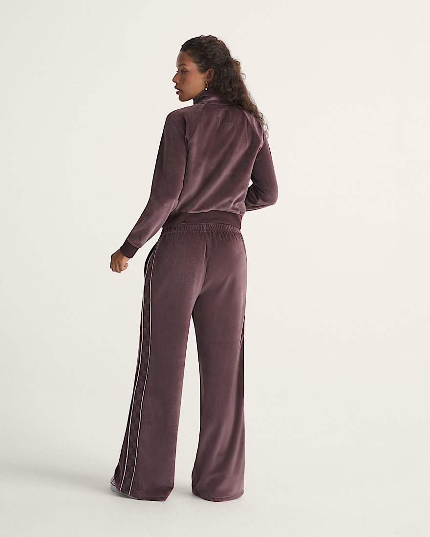 Nikita Velour Track Pants VANS Port Brown ALT4