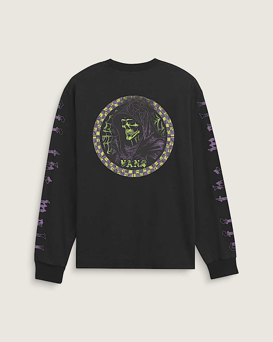 Webbed Reaper Long Sleeve Tshirt VANS GlowintheDark White HERO