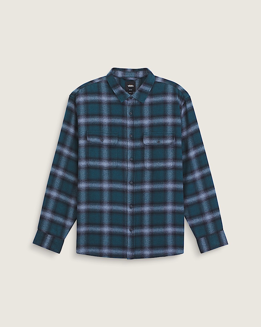 Lawson Plaid Flannel Shirt VANS Ocean Teal Blue HERO