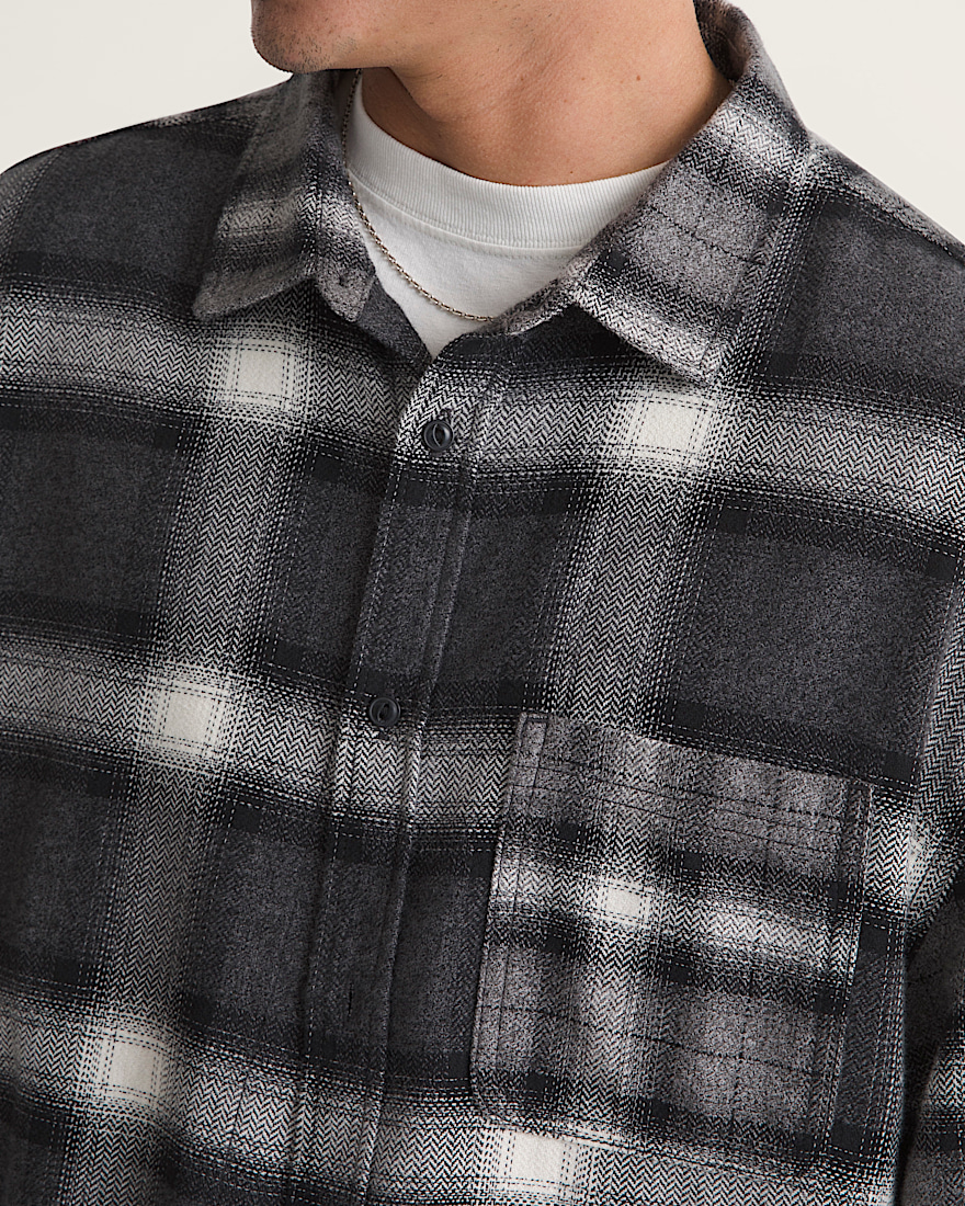 Lawson Mixed Plaid Flannel Shirt VANS Charcoal Grey ALT4