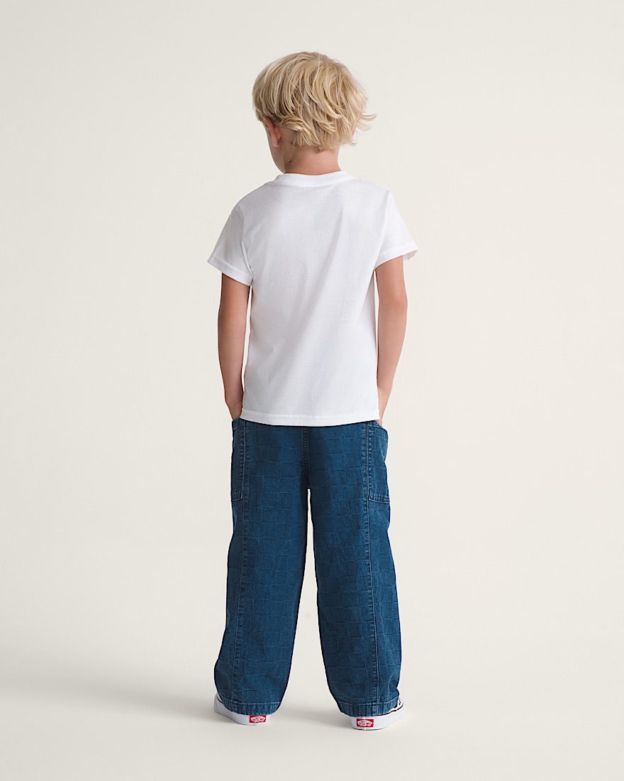Little Kids Naithin 20 Ewaist Dobby Denim Pant VANS Indigo Blue ALT4