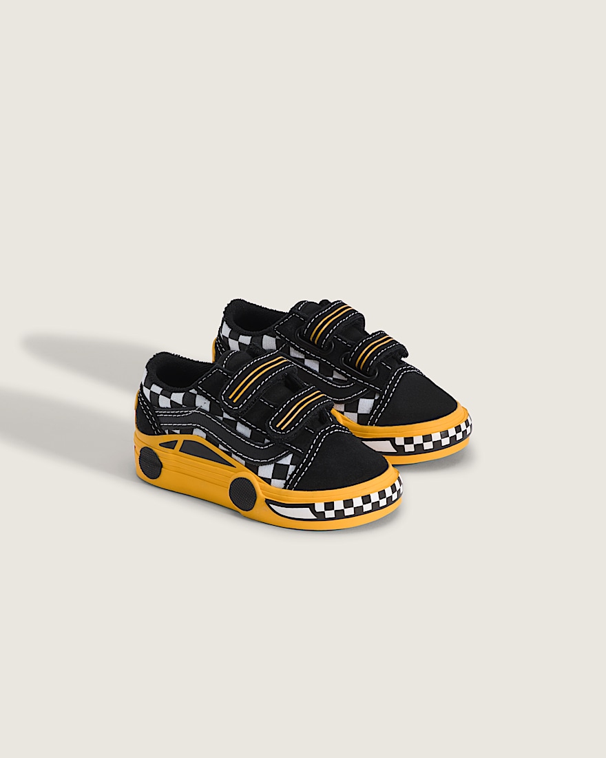Toddler Old Skool V Shoe VANS Black  Yellow ALT1