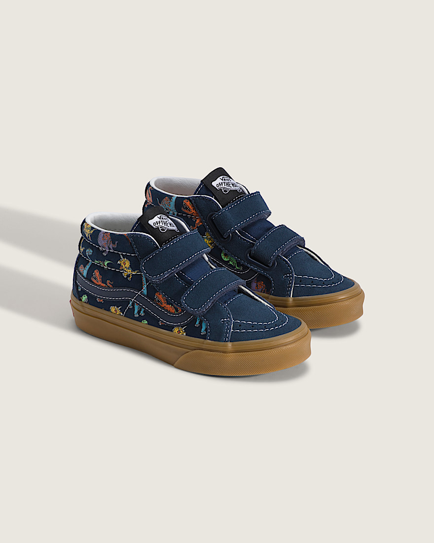Little Kids Sk8Mid V Shoe VANS GlowintheDark Navy Blue ALT1