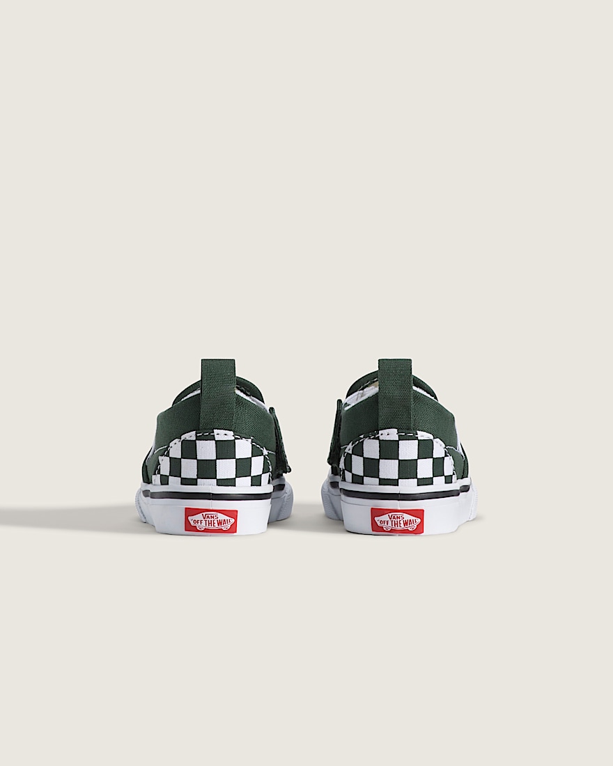 Toddler Classic SlipOn V Shoe VANS Checkerboard Oil Green ALT3