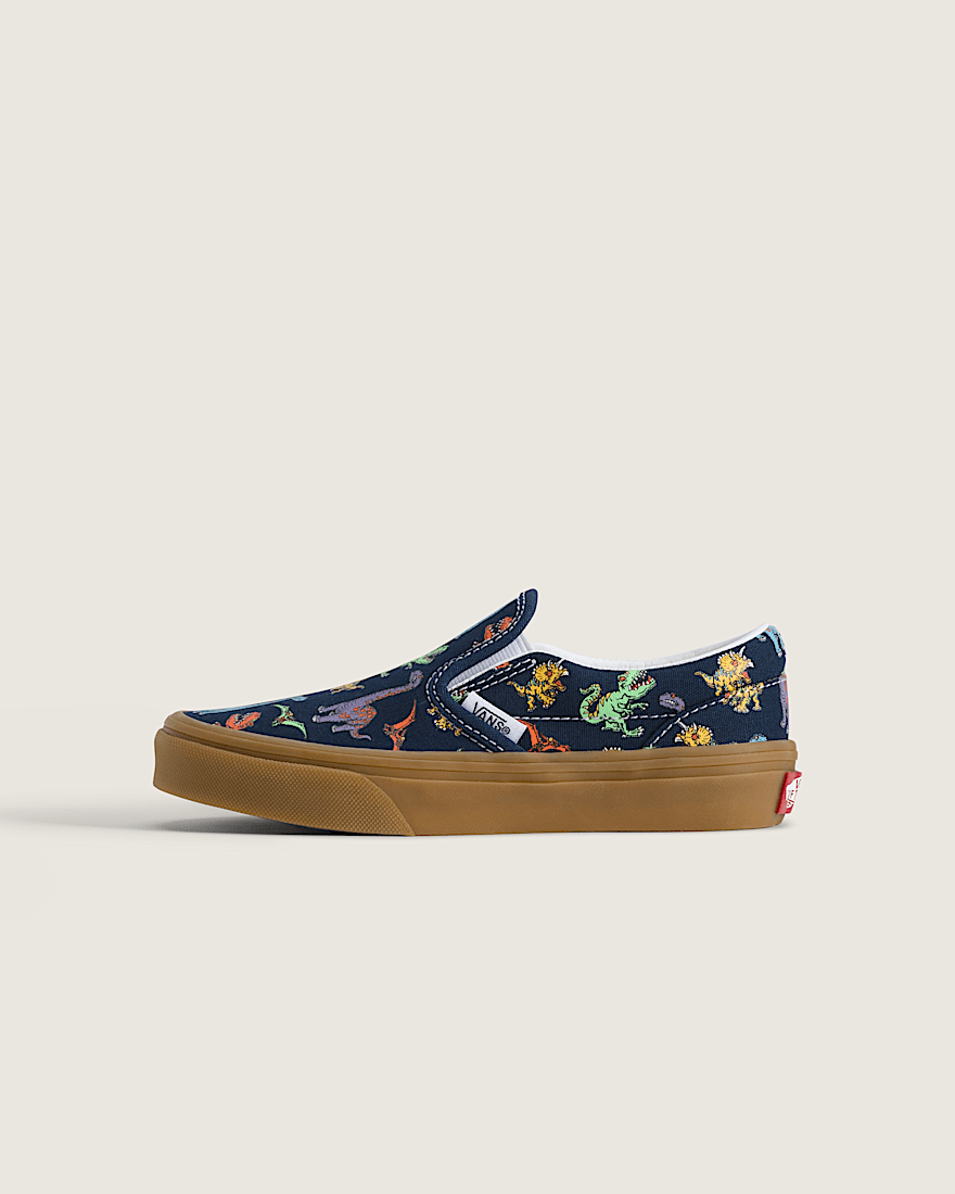 Little Kids Classic SlipOn Shoe VANS GlowintheDark Navy Blue HERO
