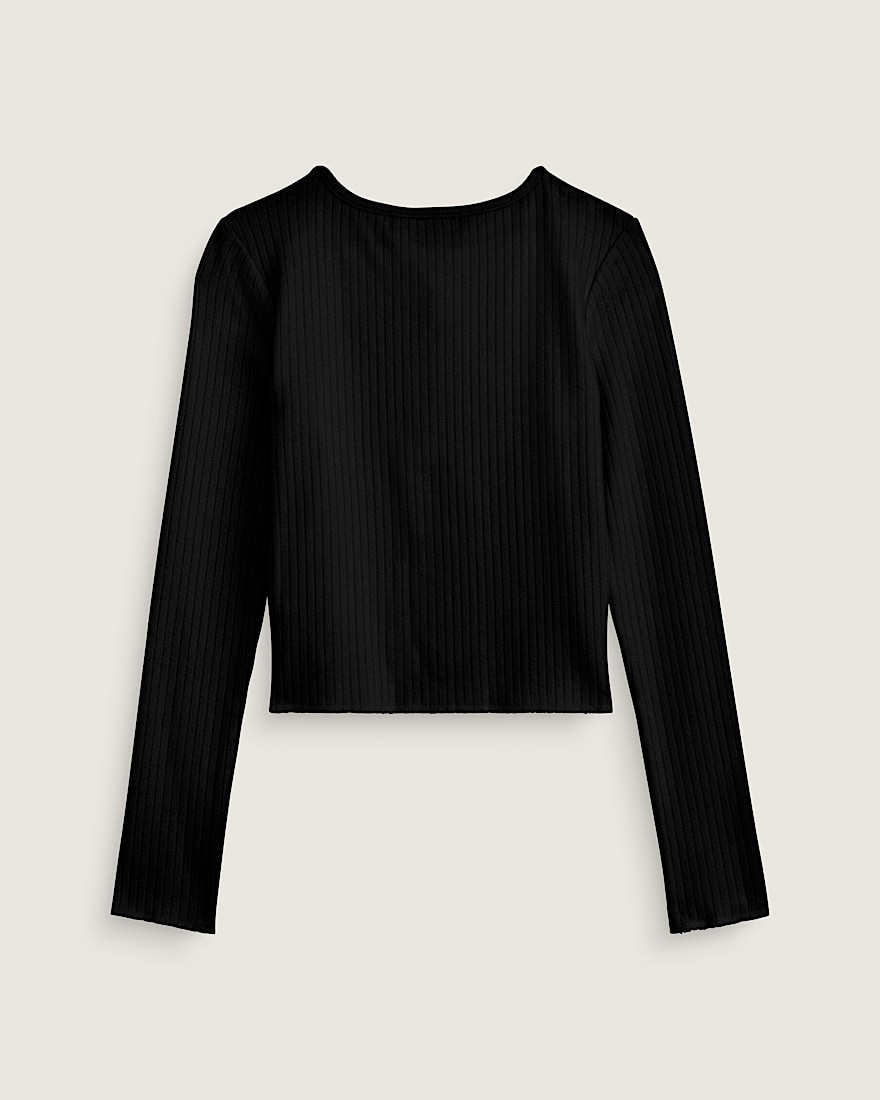 Long Sleeve Button Up Shirt VANS Black ALT1