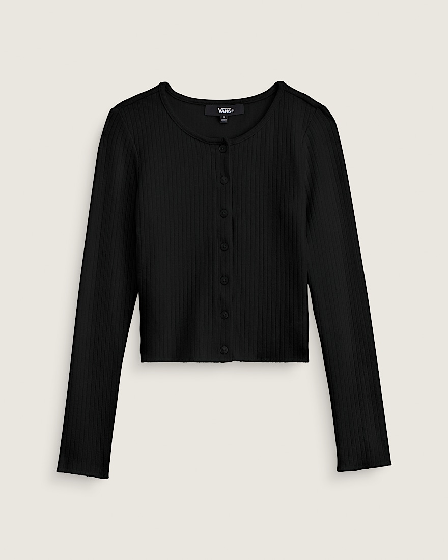 Long Sleeve Button Up Shirt VANS Black HERO
